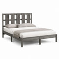 Struttura letto matrimoniale grigio antracite in legno massello di pino rettangolare 160 x 200 cm